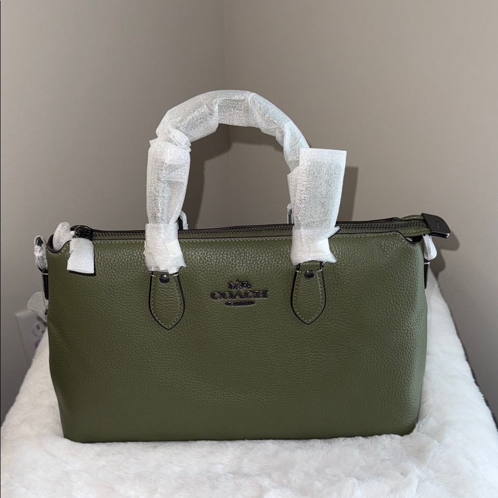 Coach Military Green Georgia Satchel Leather Handbag